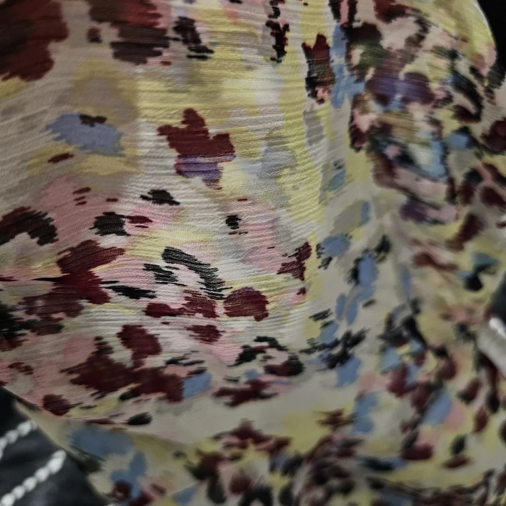 BANANA REPUBLIC Off‎ The Shoulder Floral Ruched Puff Sleeve Top Medium
